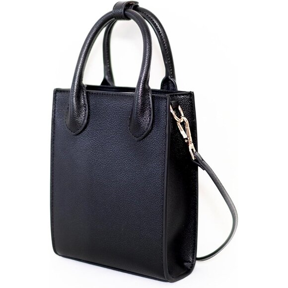 Mini Tote Crossbody Bag Vegan Leather Compact Purse for Women Girls - Picture 7 of 8